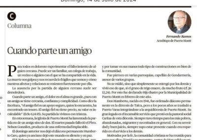 Columna de Opinión: Cuando parte un amigo